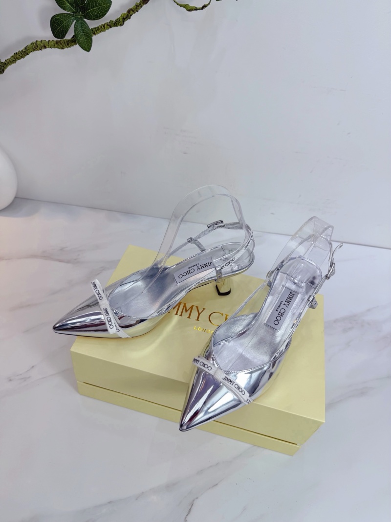 Женские блестящие босоножки на каблуке Jimmy Choo