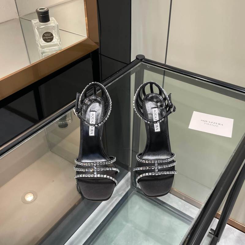 Босоножки Aquazzura на шпильке с кристаллами
