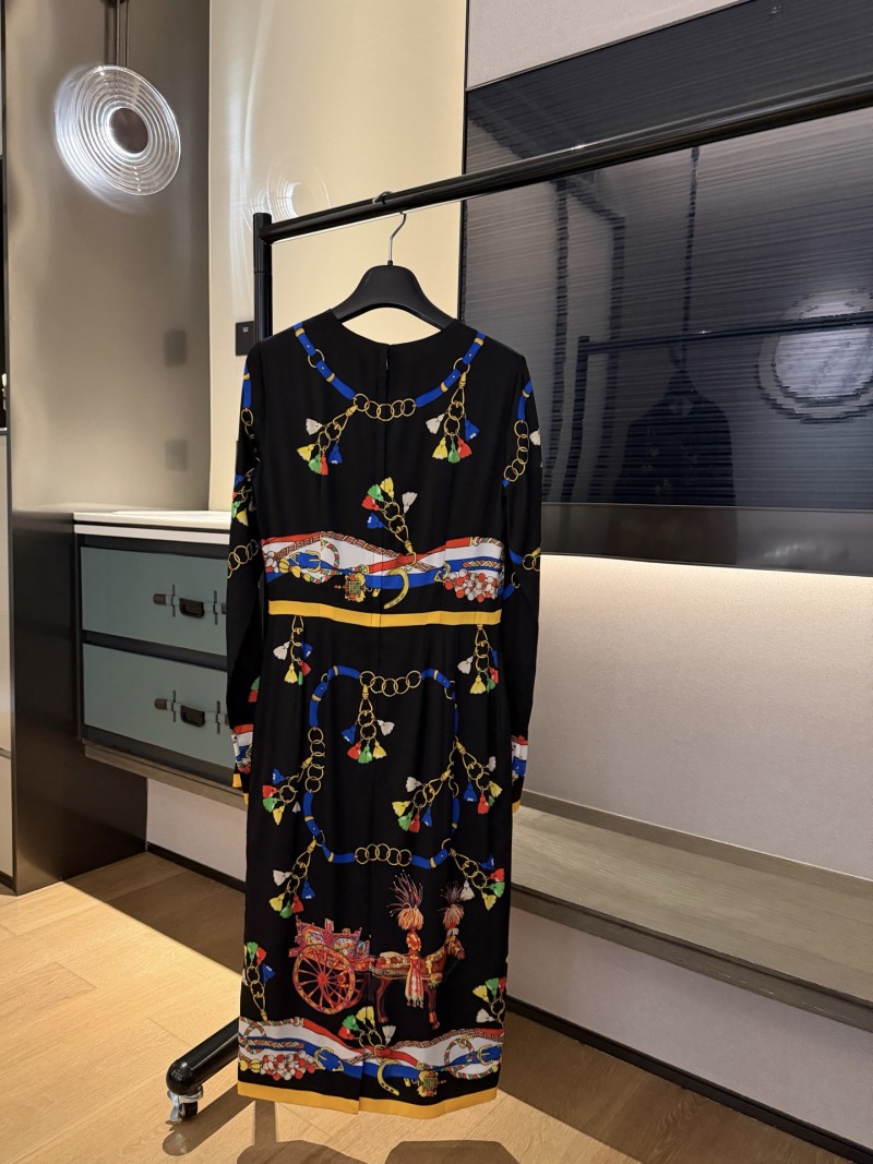 Вечернее платье с принтом Dolce & Gabbana
