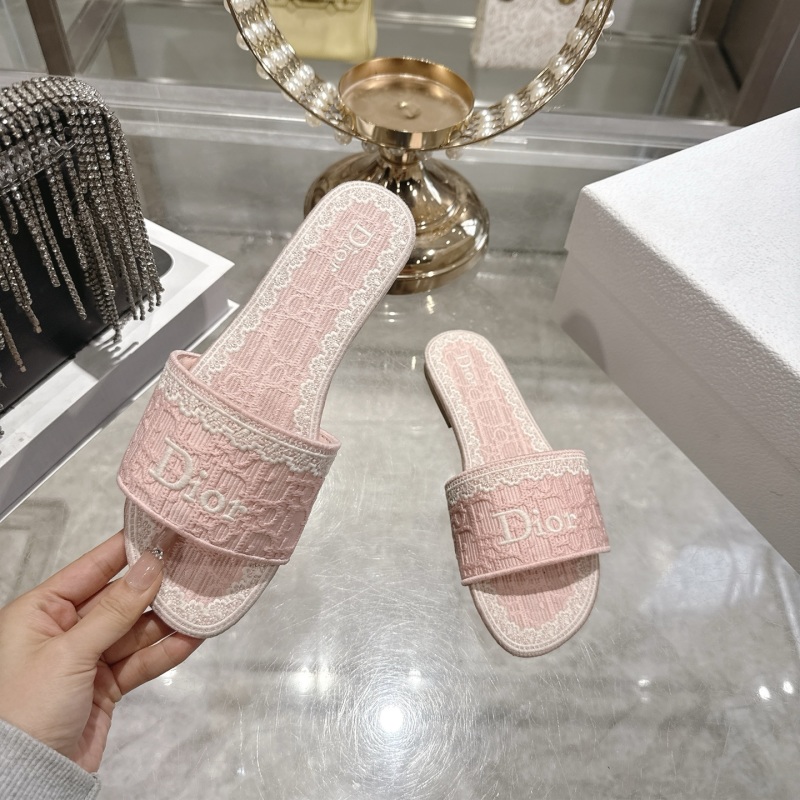 Женские розовые бальные сандалии с логотипом Dior