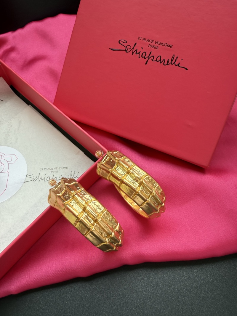 Серьги-кольца с текстурой Schiaparelli