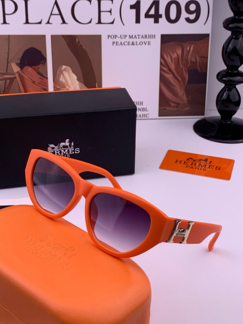 Солнцезащитные очки женские оранжевые с градиентными линзами Hermès
