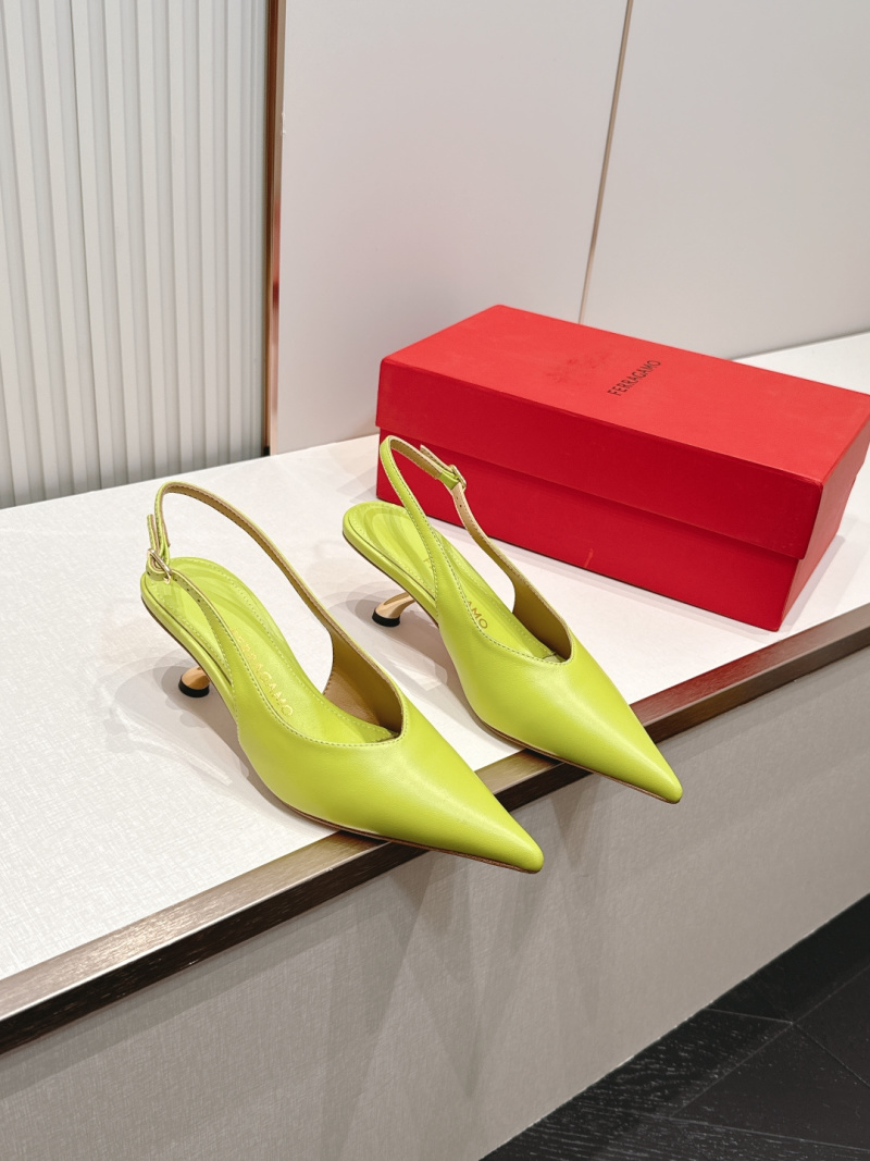 Женские туфли Salvatore Ferragamo с металлическим каблуком