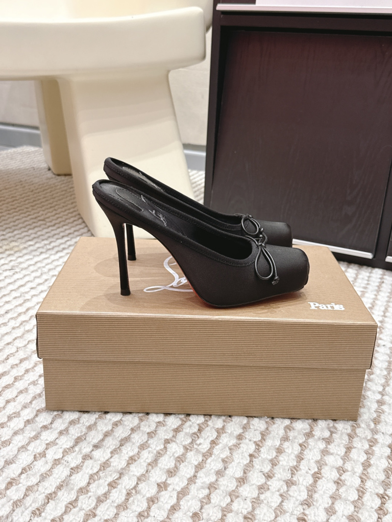 Женские сабо Christian Louboutin Follies Strass с бантом