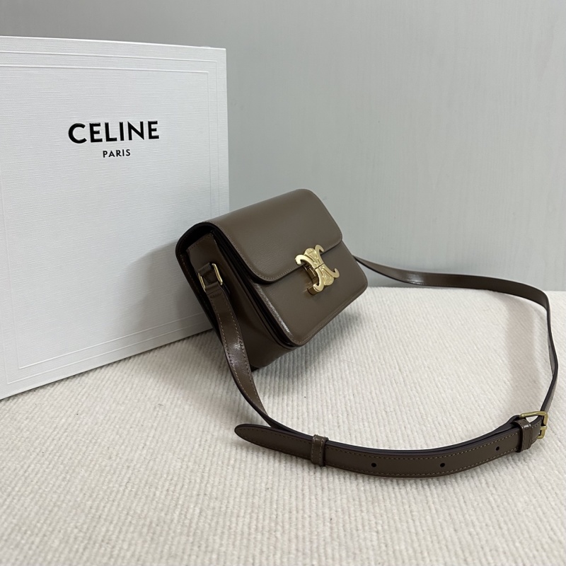 Сумка Celine Mini Triomphe коричневая