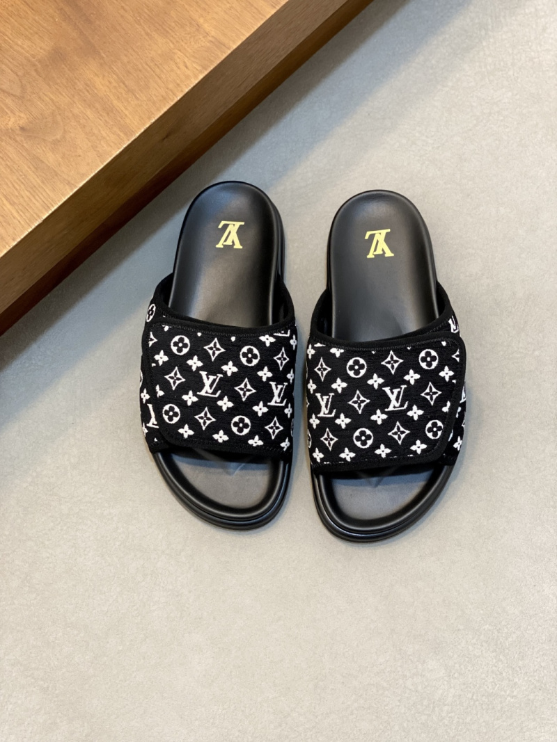 Мужские шлепанцы с принтом Louis Vuitton
