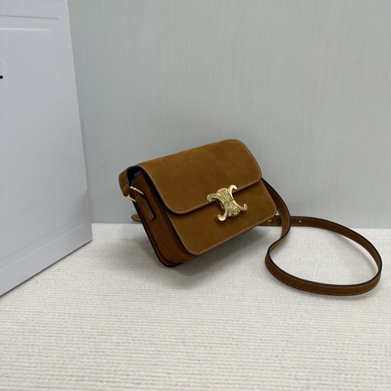 Celine Мини сумка Triomphe Коричневая