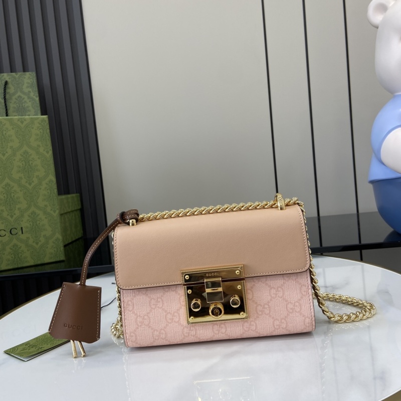 Сумка Gucci с золотой цепью и замком
