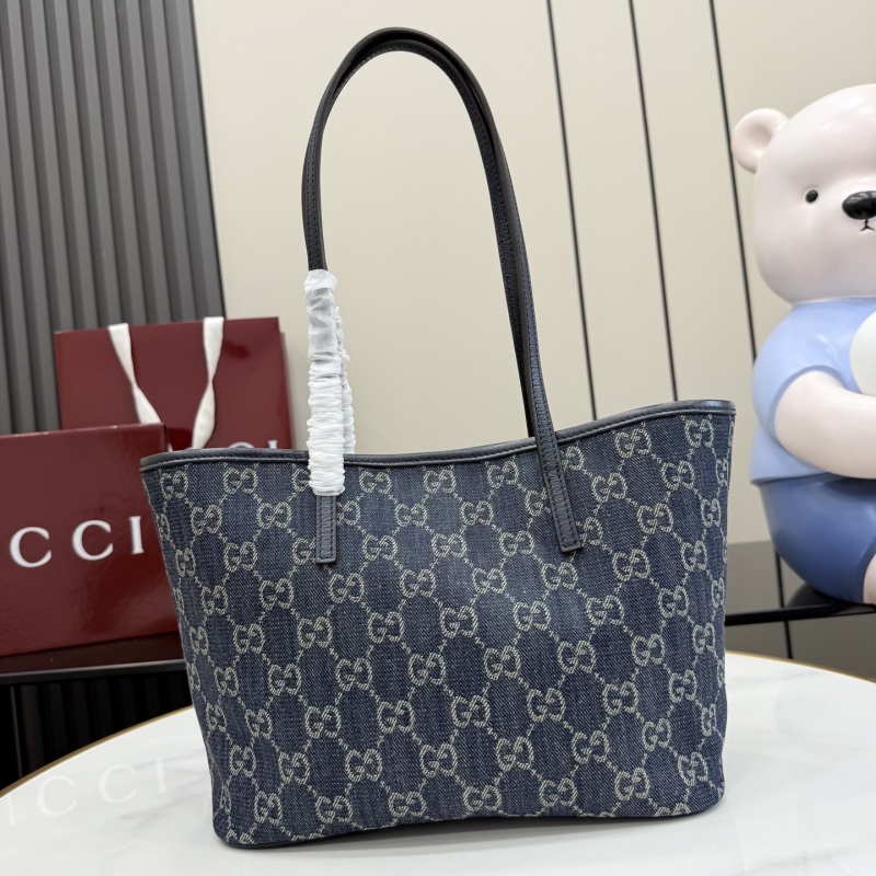 Сумка-тоут Gucci из денима с принтом
