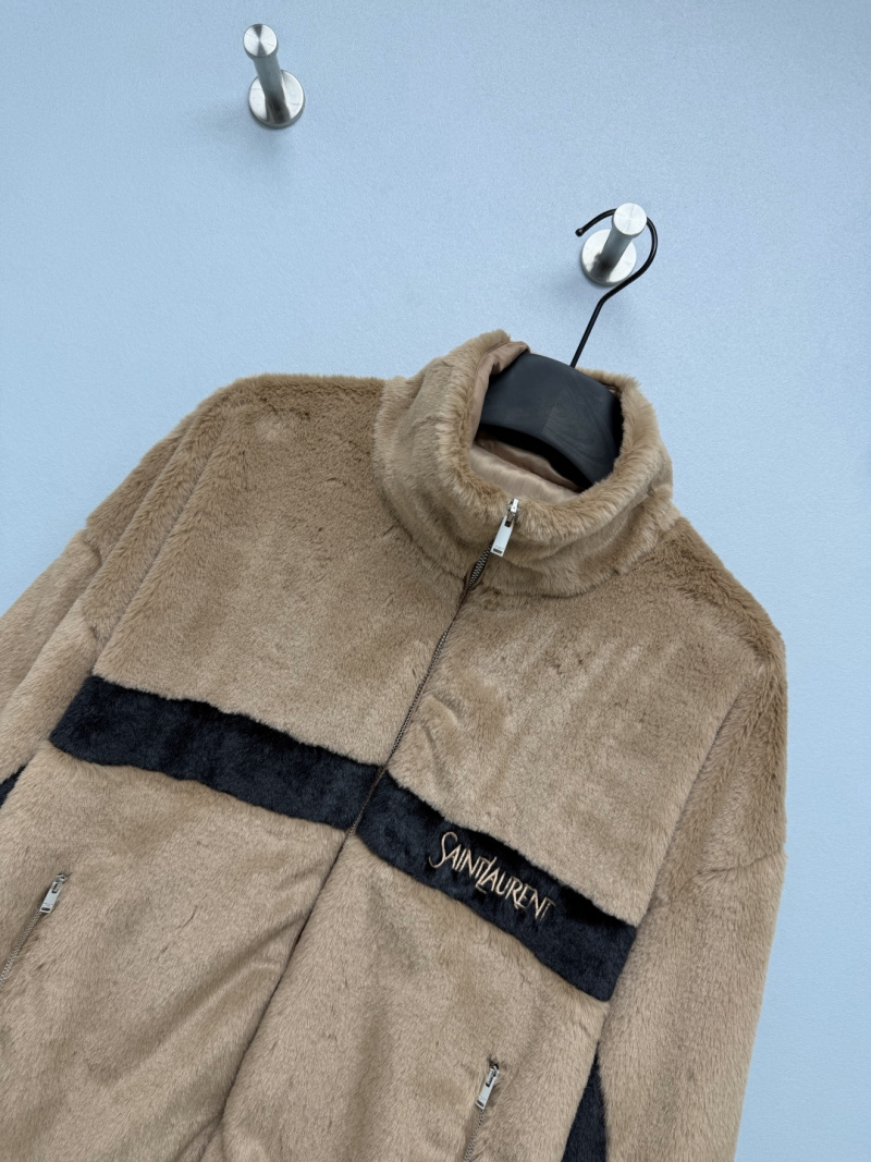 Куртка Saint Laurent с контрастными вставками