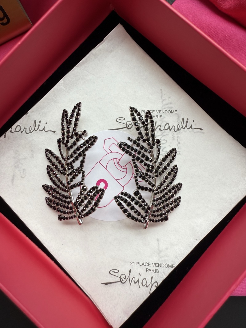 Брошь в виде ветвей с кристаллами Schiaparelli
