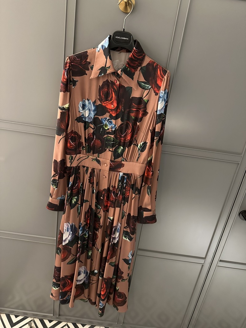 Повседневное платье с цветочным принтом Dolce & Gabbana