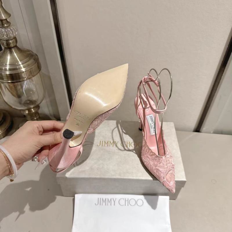 Женские туфли с ленточкой на щиколотку и остроконечным носком Jimmy Choo