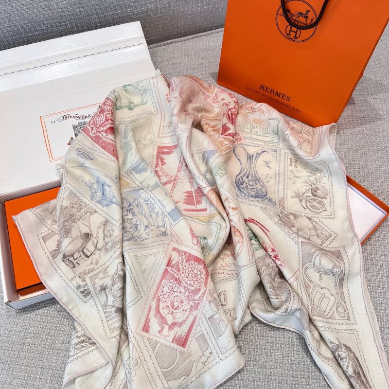Платок Hermes Le Philatéliste du Faubourg Hermès