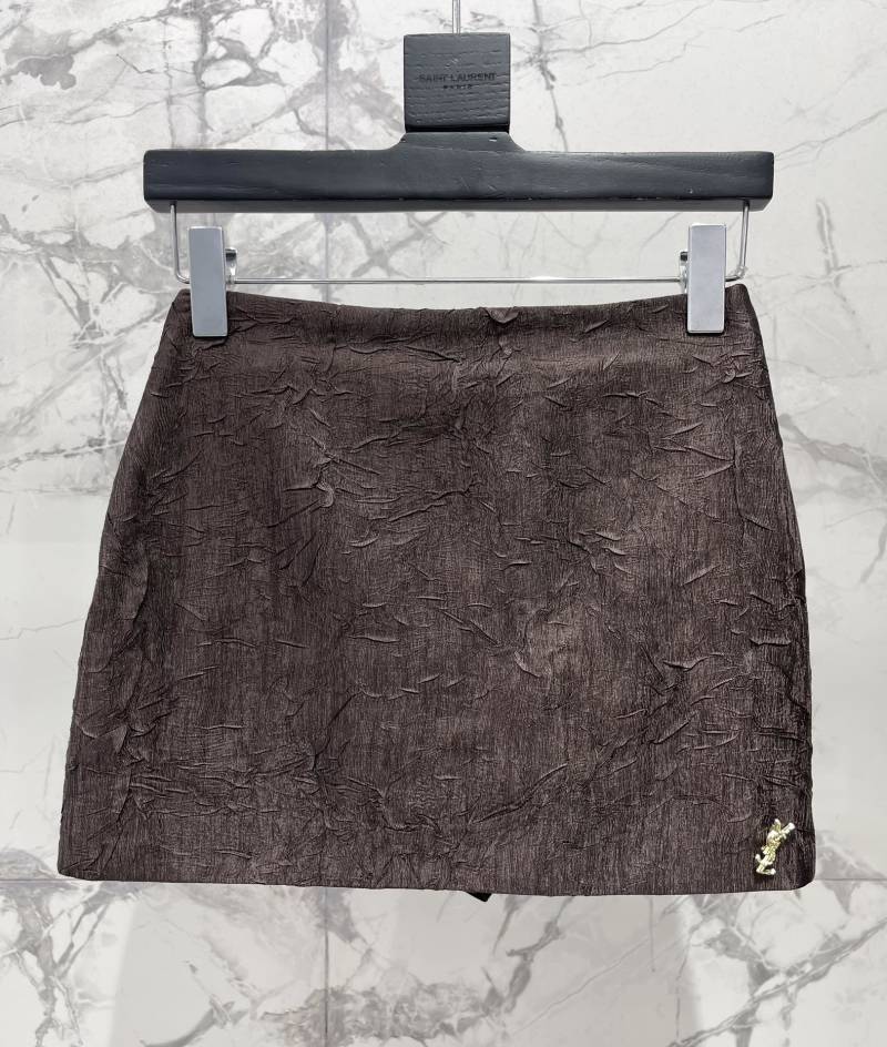 Юбка мини Saint Laurent складчатая
