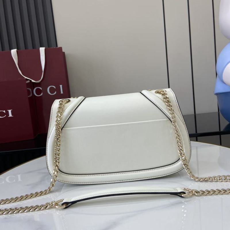 Сумка Gucci белая с цепочкой