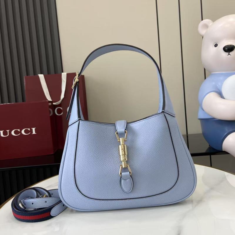 Сумка Gucci голубая с ремнем