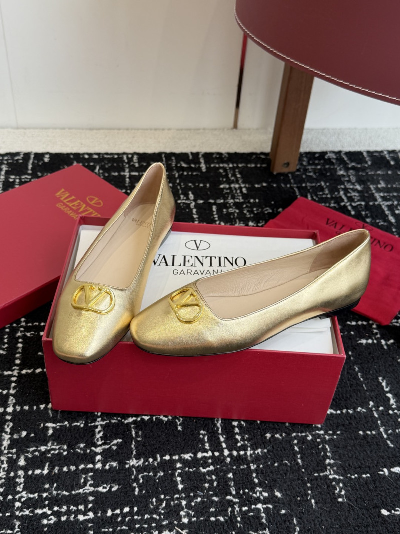Балетки Valentino Gold V-logo Valentino Garavani