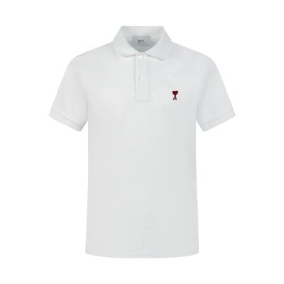 Футболка Polo Ami Paris с вышивкой сердца