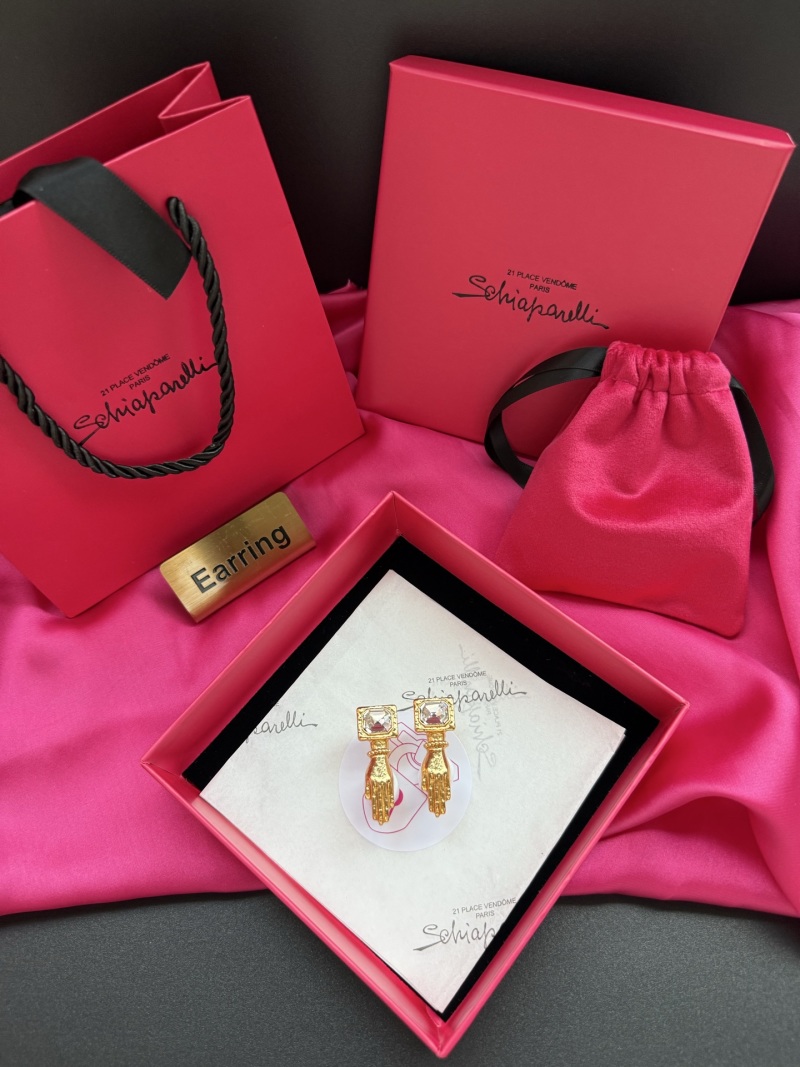 Серьги в форме рук с кристаллами Schiaparelli