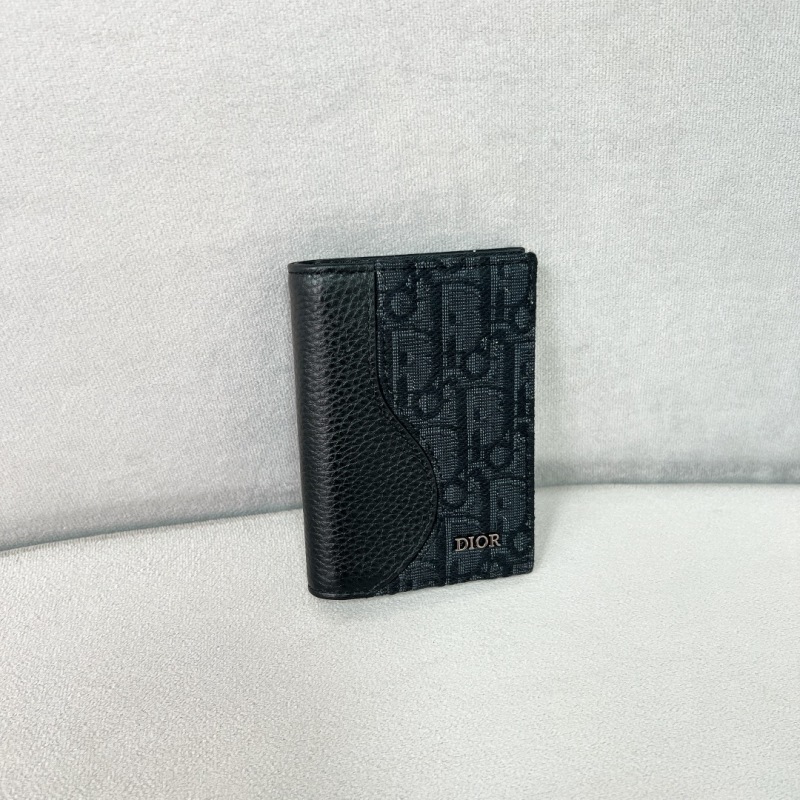 Мужской короткий бумажник Dior Oblique