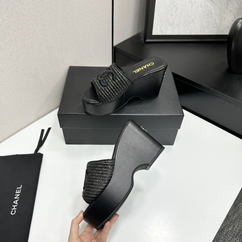 Женские мюли на высокой платформе Chanel