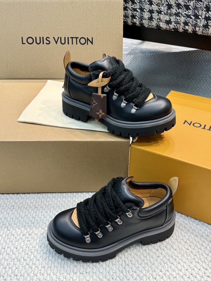 Черные кожаные кроссовки с утолщенной подошвой Louis Vuitton