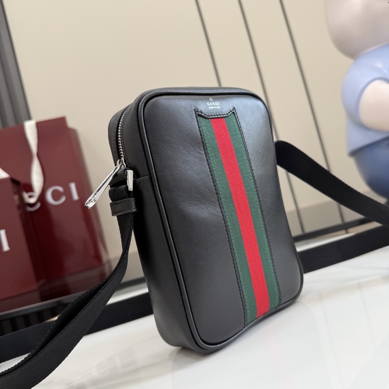 Плечная сумка Gucci с красно-зеленой полосой
