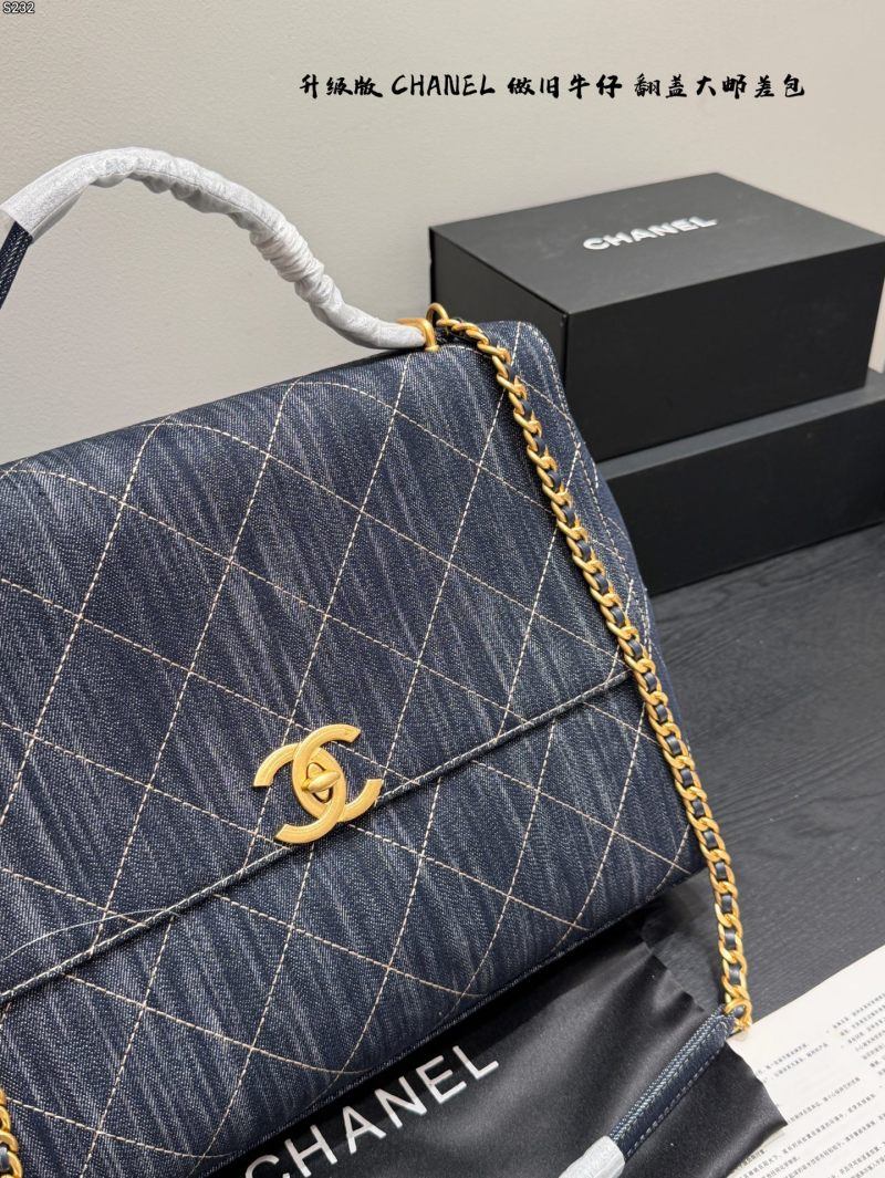 Денимовая сумка Chanel с клетчатым узором