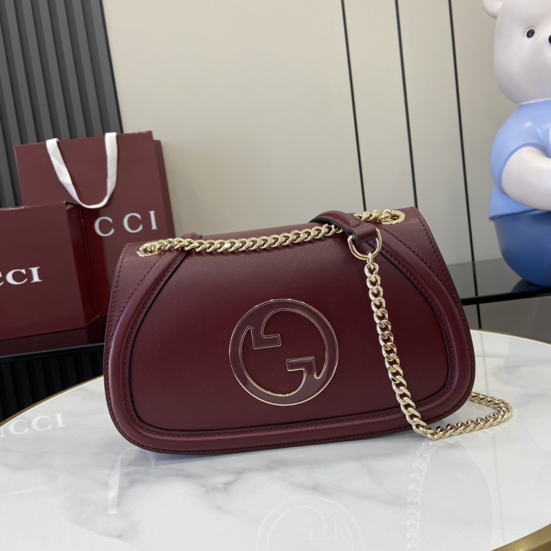 Сумка Gucci бордовая с цепочкой