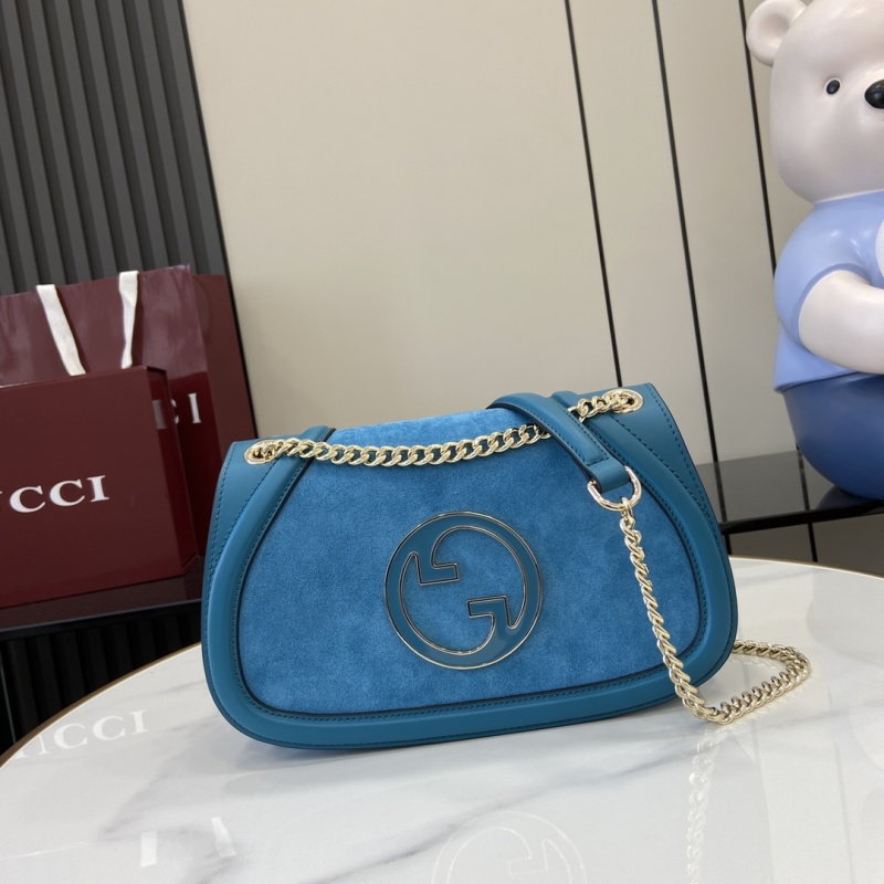 Сумка Gucci синяя с цепочкой