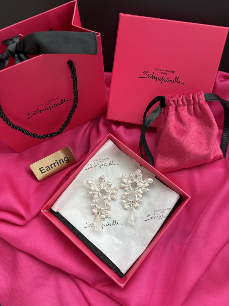 Серьги с кристаллами и стразами Schiaparelli