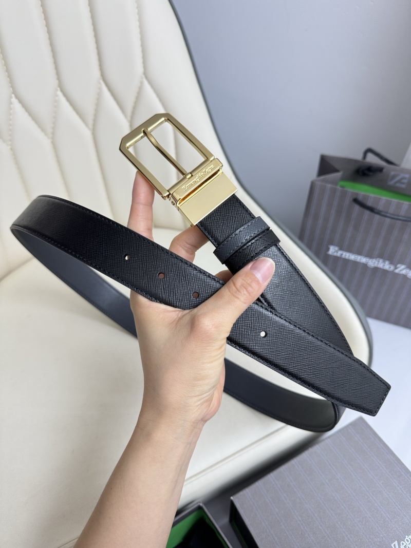 Мужской кожаный ремень Ermenegildo Zegna