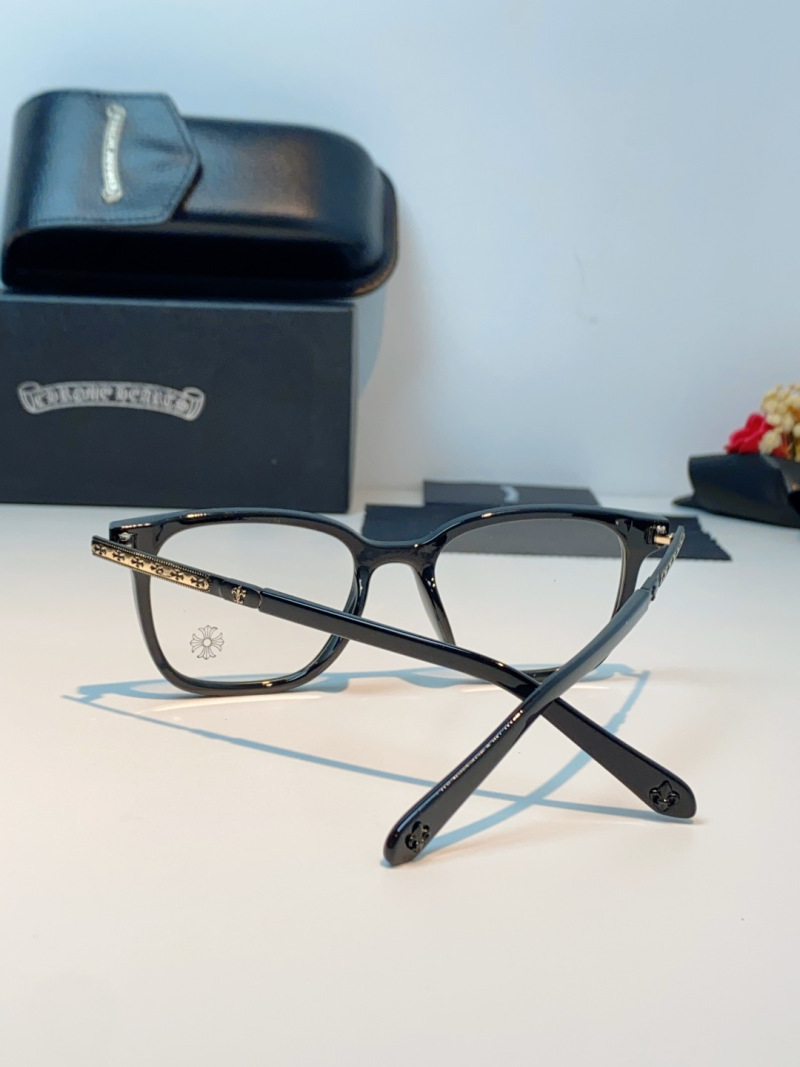 Квадратные очки в черной оправе унисекс Chrome Hearts