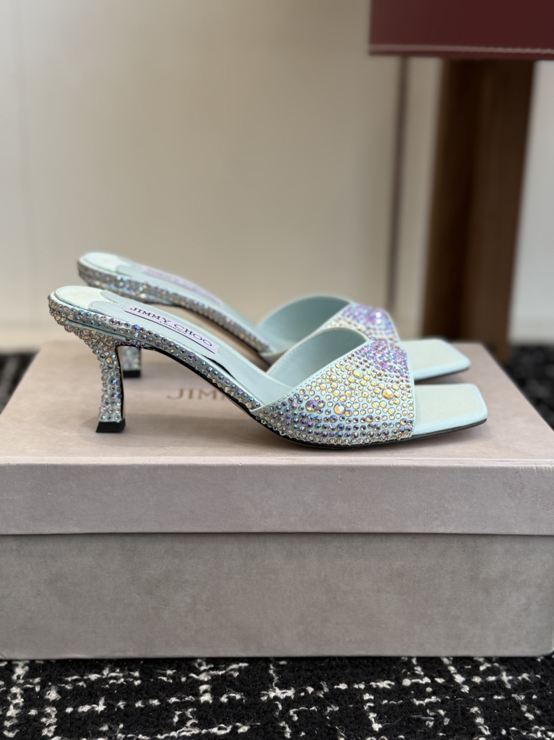 Босоножки Jimmy Choo с отделкой стразами