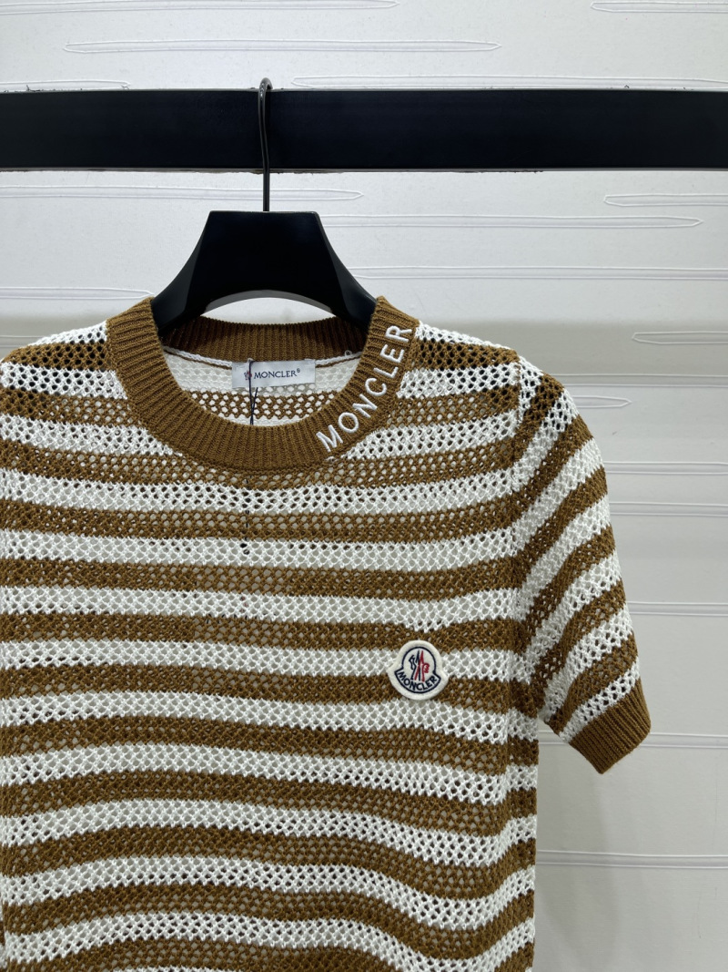 Женский вязаный топ Moncler полосатый