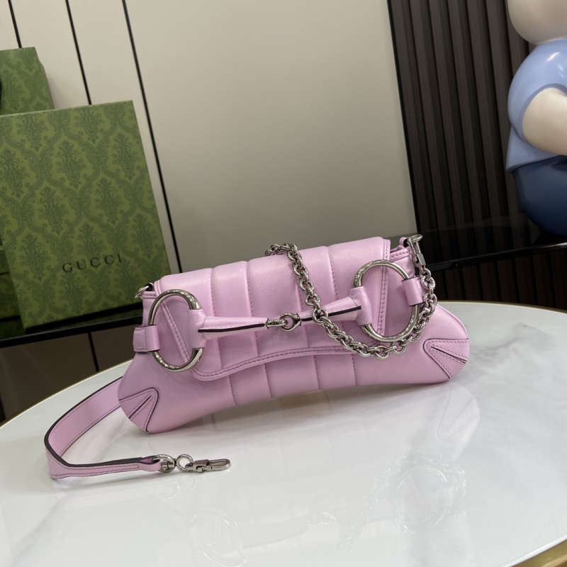 Сумка Gucci розовая с цепью
