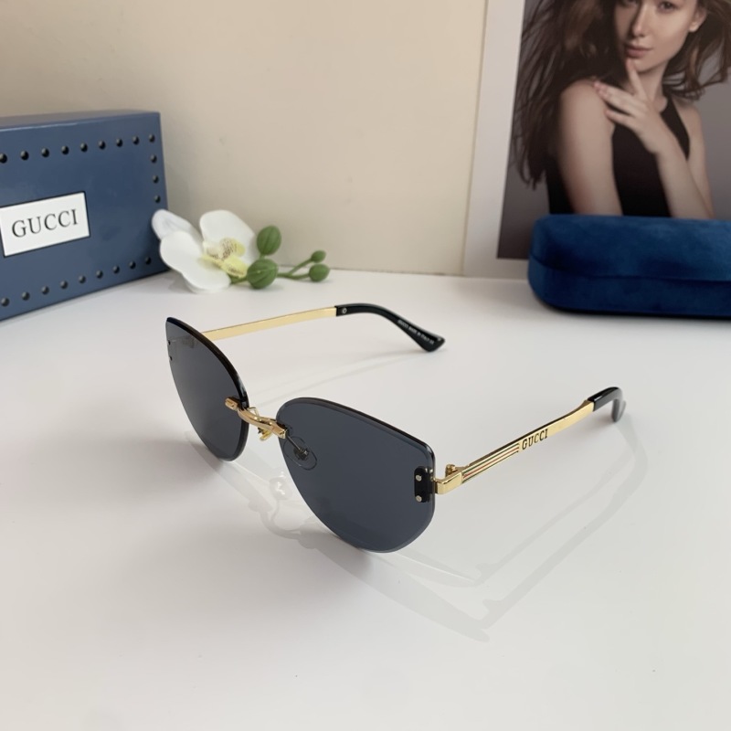 Солнцезащитные очки без оправы Gucci