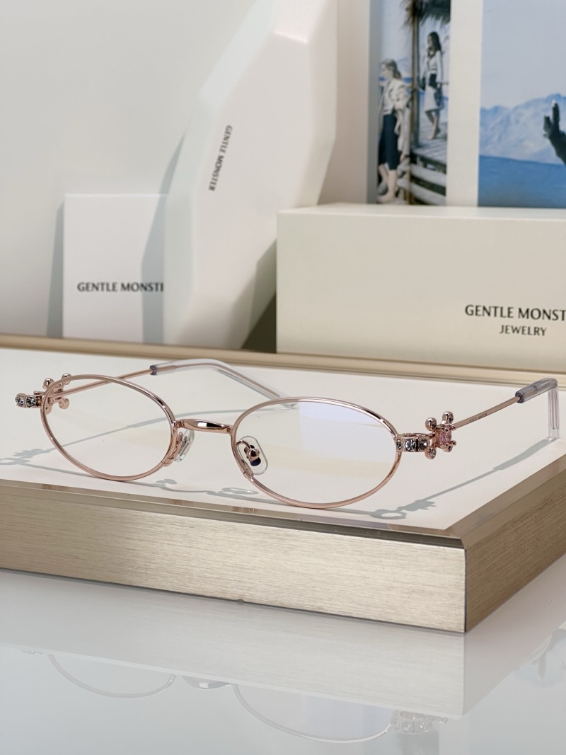 Очки Gentle Monster ON RING золотистые с декором