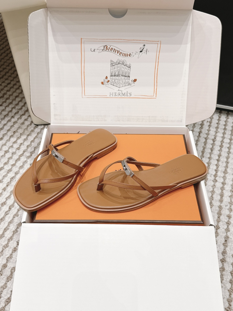 Женские шлёпанцы HERMES Oran Hermès