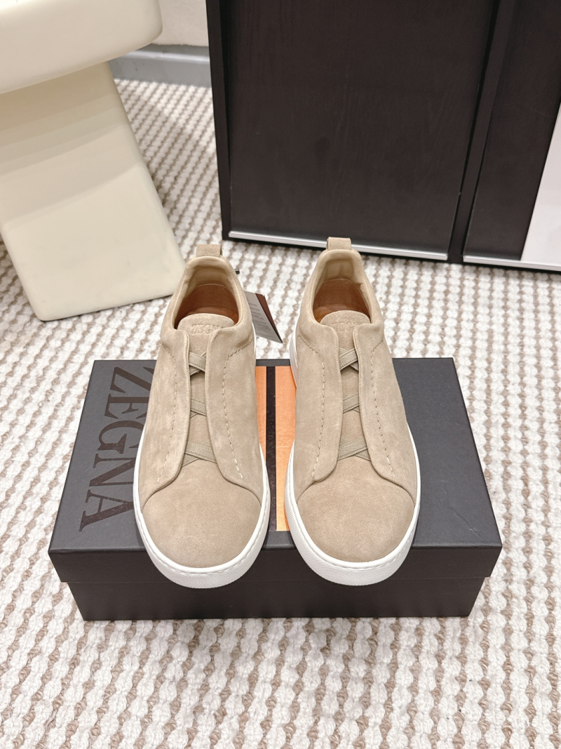 ЗЕЛЕНИЯ Мужские кожаные кроссовки Slip-On Zegna
