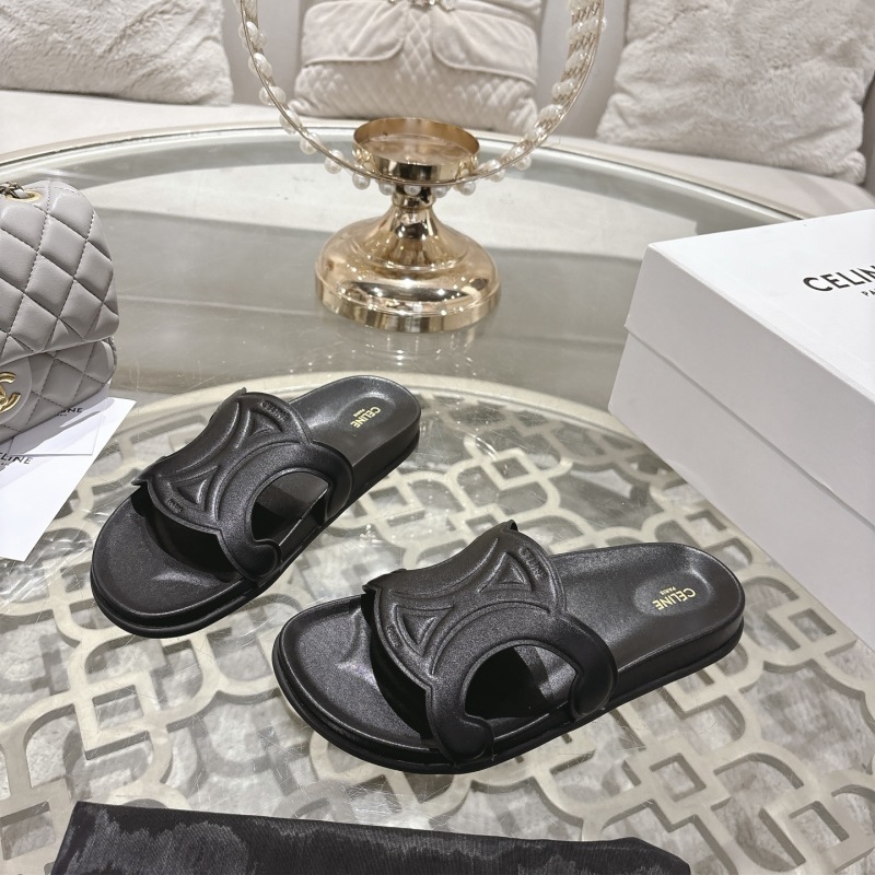 Женские сандалии Celine с логотипом и массивной подошвой