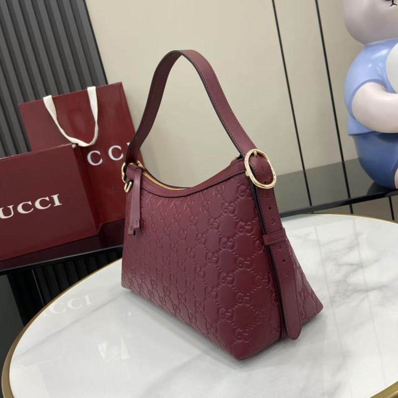 Сумка Gucci бордовая с монограммой
