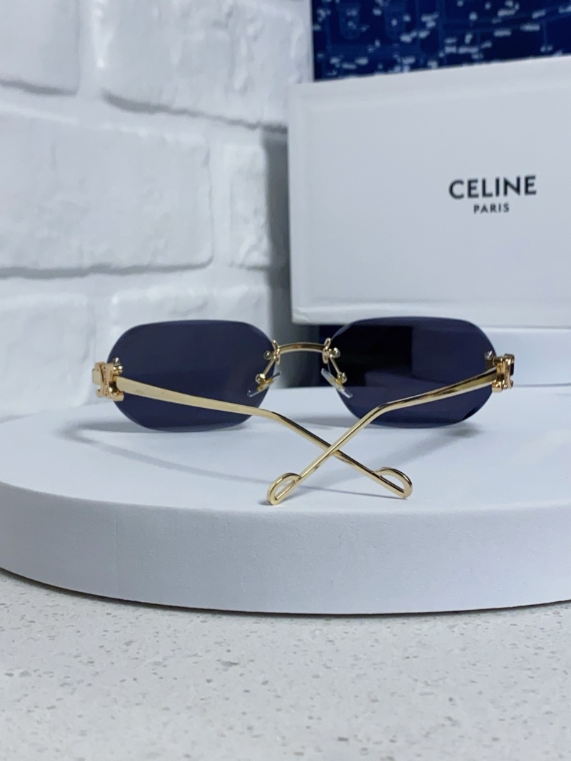Celine безоправные многоугольные солнцезащитные очки