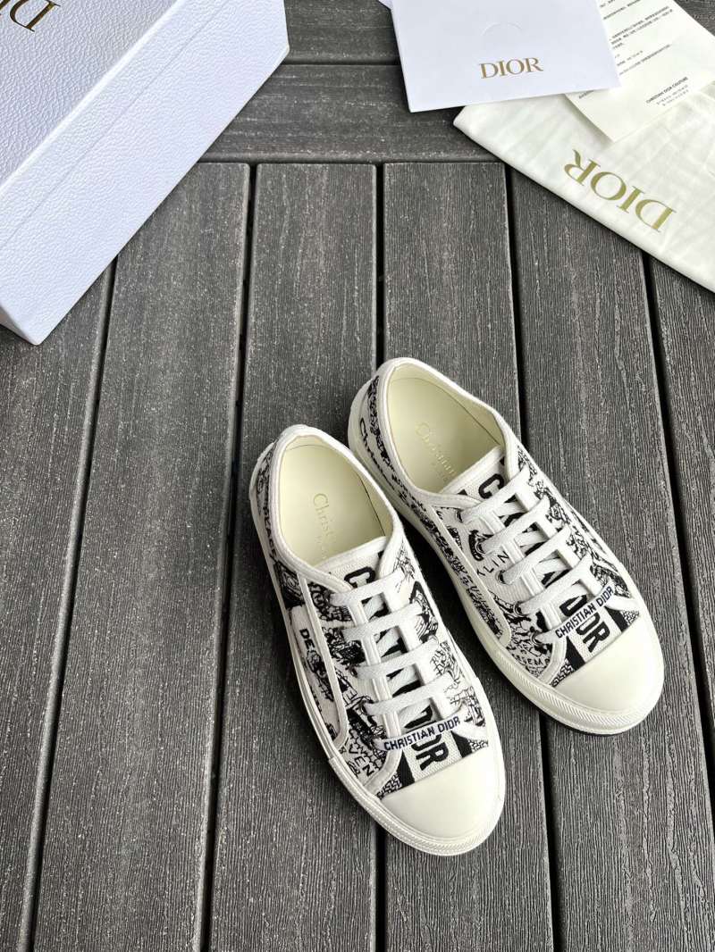 Женские кроссовки Dior White Oblique с утолщенной подошвой