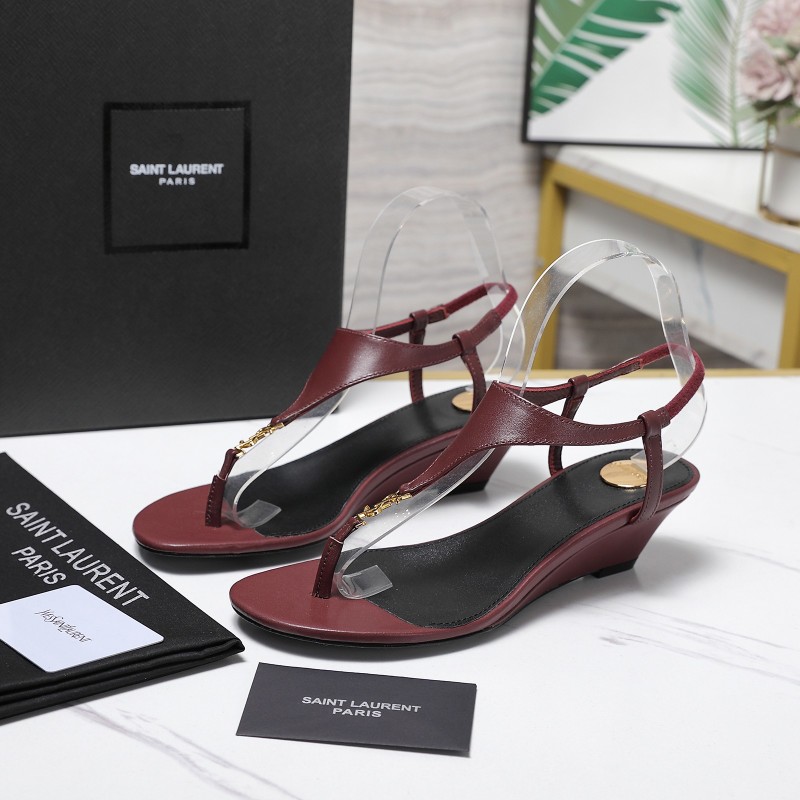 Женские босоножки на платформе с цепью Saint Laurent