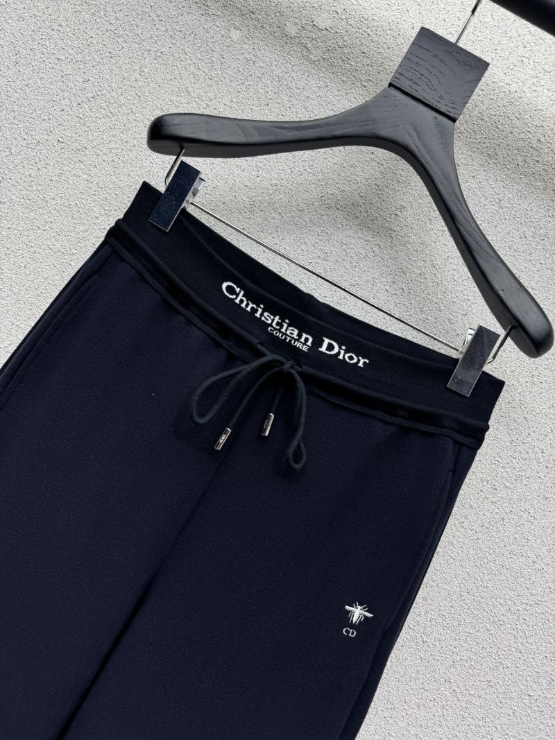 Кашемировые брюки Dior с логотипом