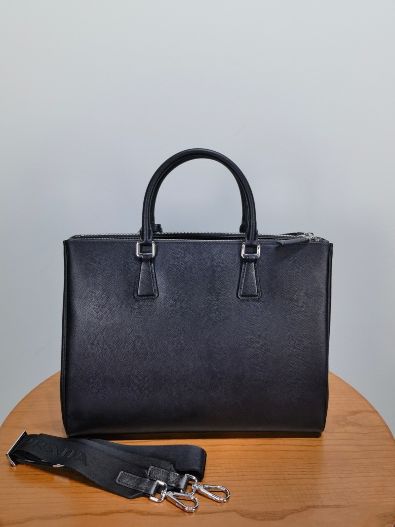 Мужская деловая сумка-портфель Prada из кожи саффиано