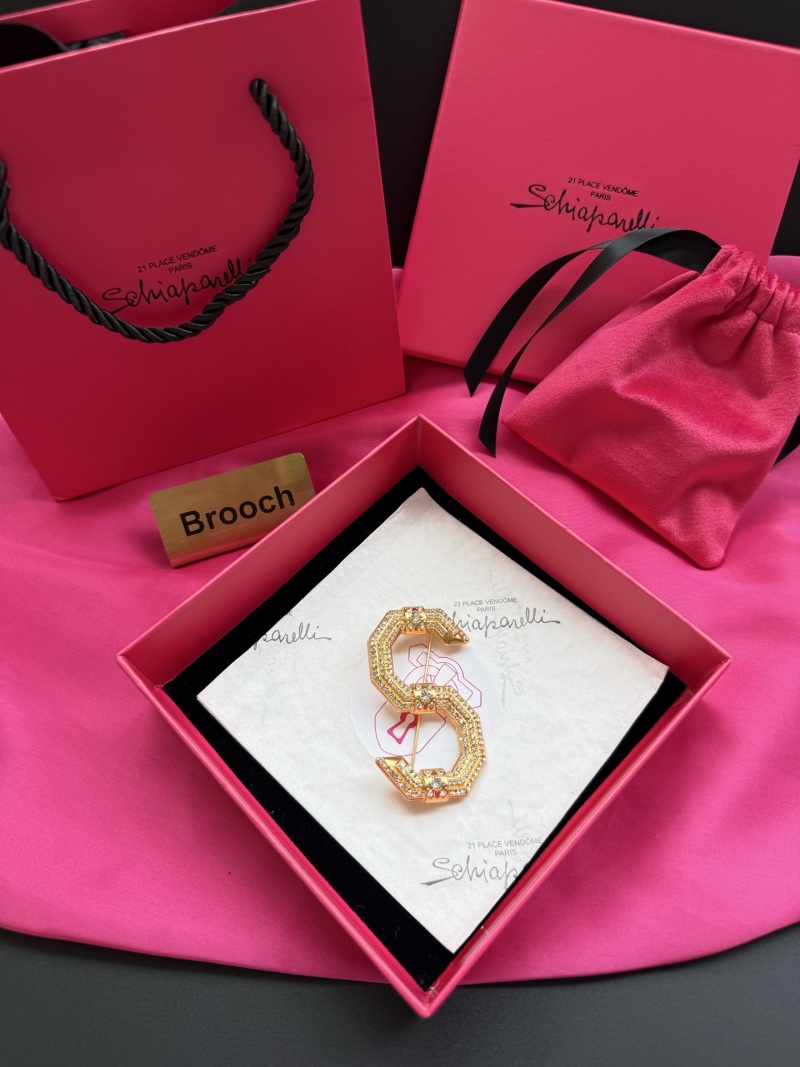 Брошь в форме буквы S Schiaparelli