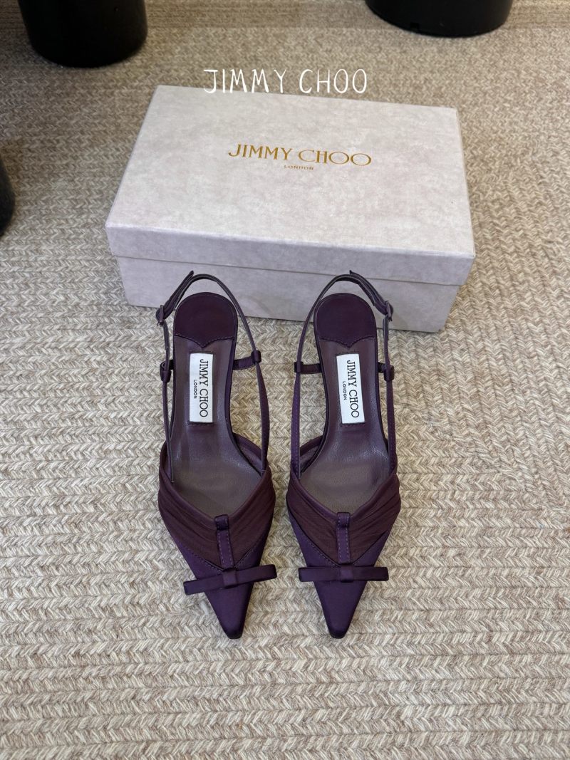 Босоножки Jimmy Choo с бантом и пайетками